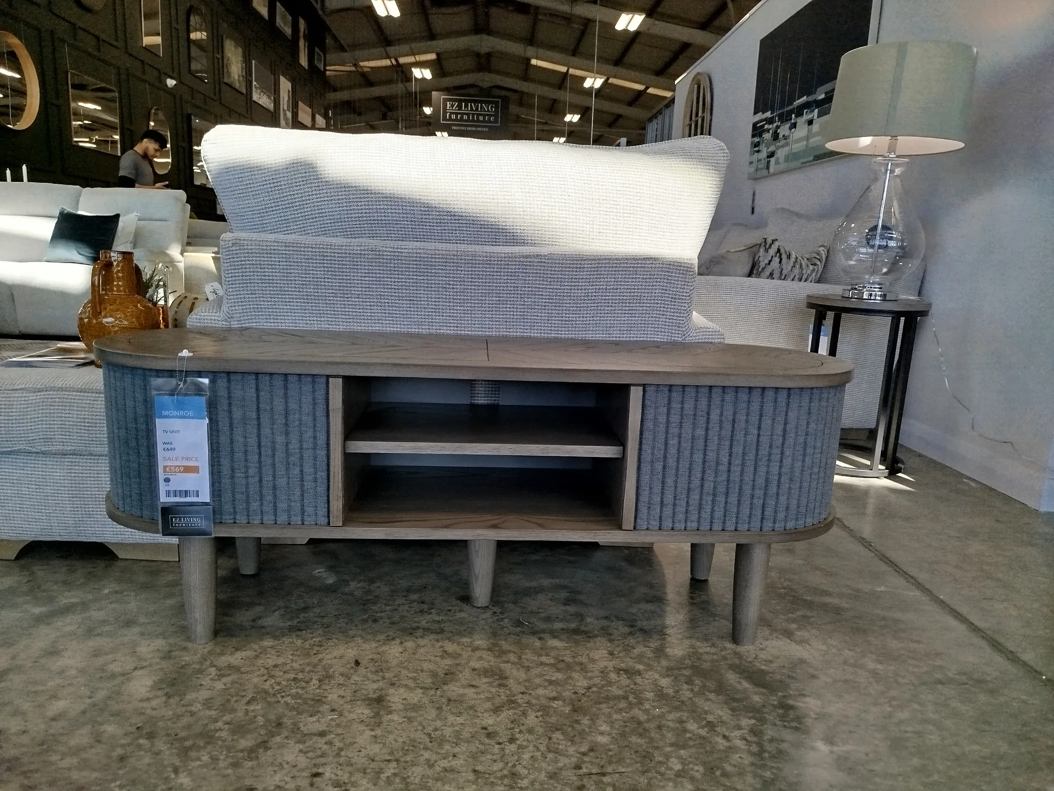 Monroe - 2 Door Grey Ash TV Unit (Naas Road Floor Model)