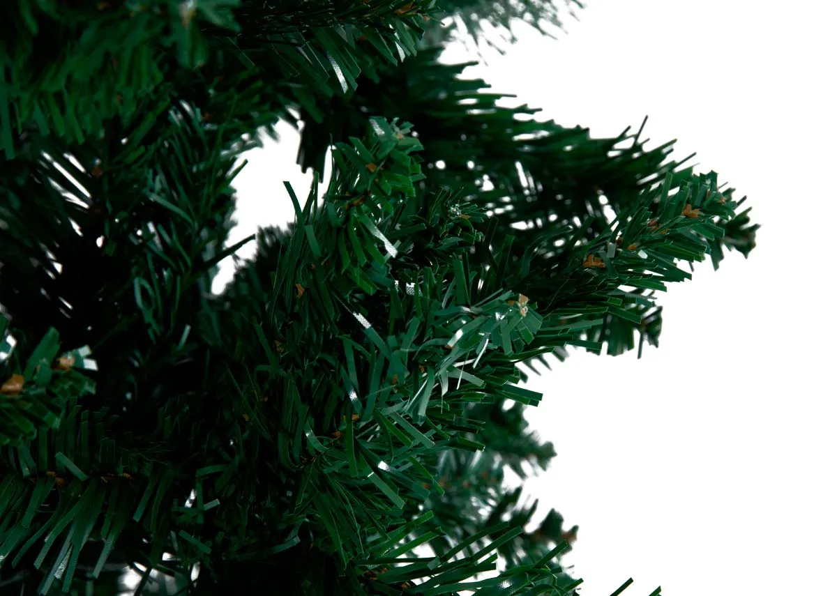 A 7ft artificial green Christmas tree from EZ Livings Noble Slim range. Closeup of branches