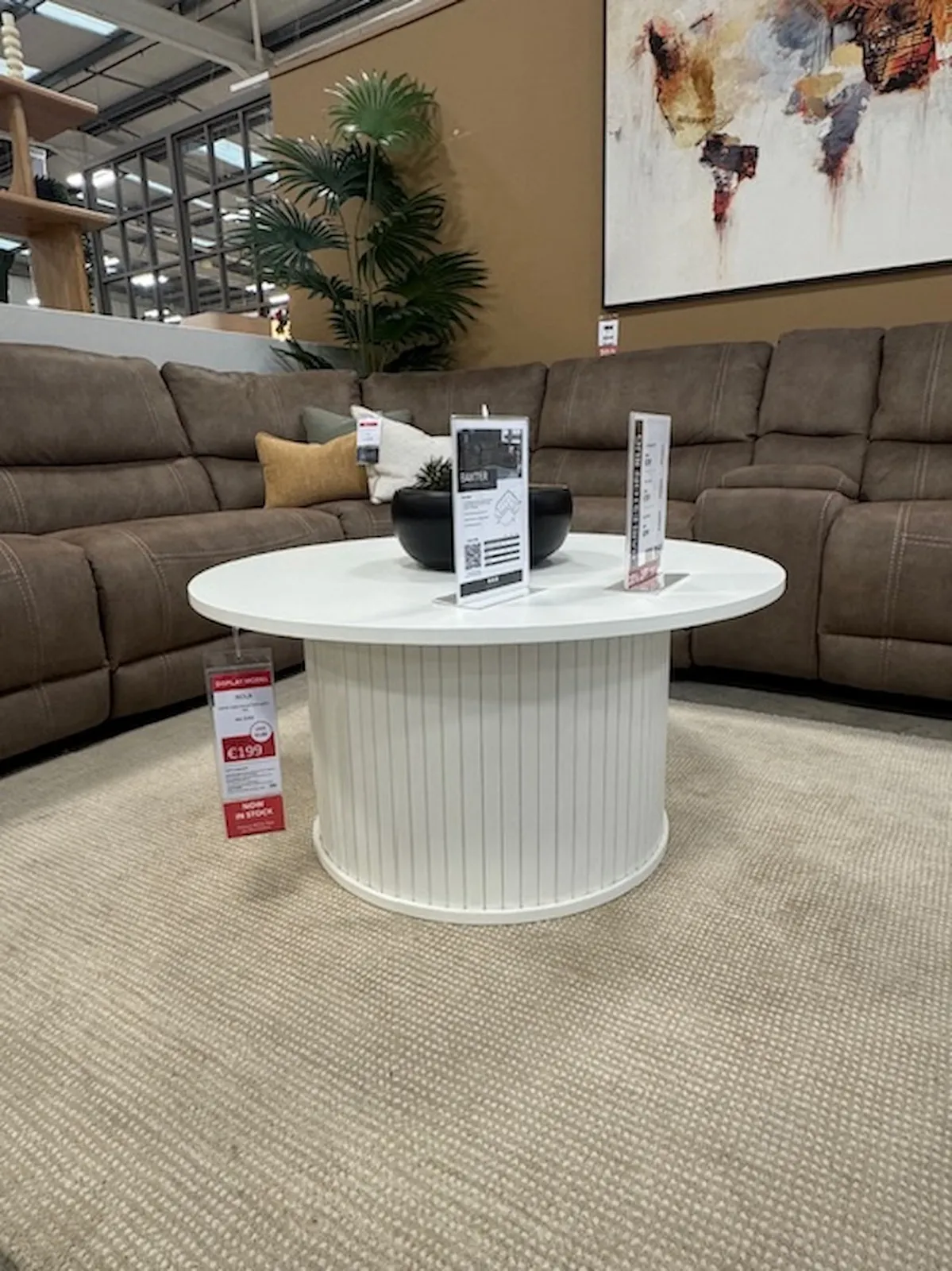 Nola White Oak Round Coffee Table (Tullamore Floor Model)