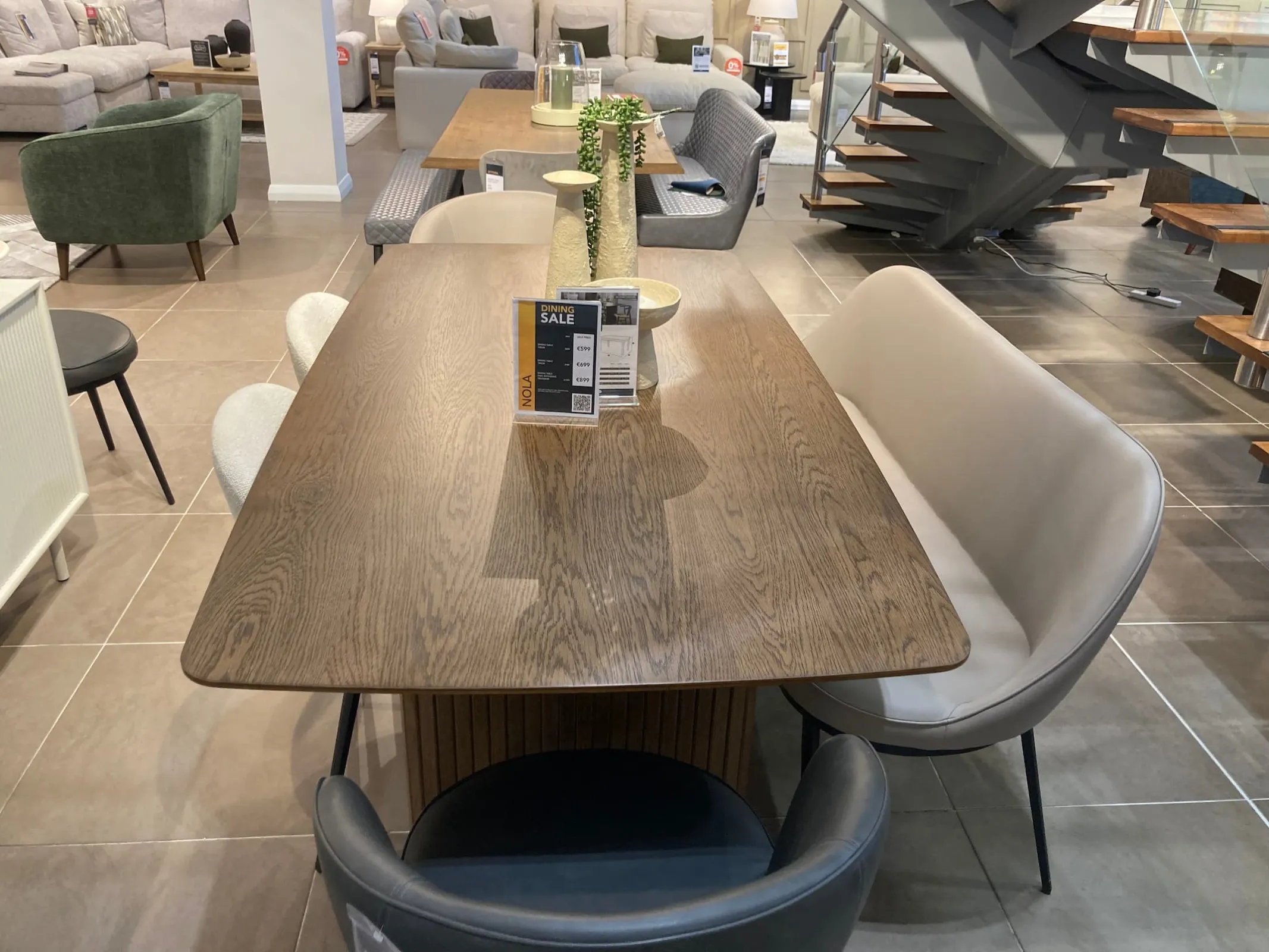 Nola Smoked Oak Dining Table 190cm (Clonmel Floor Model)