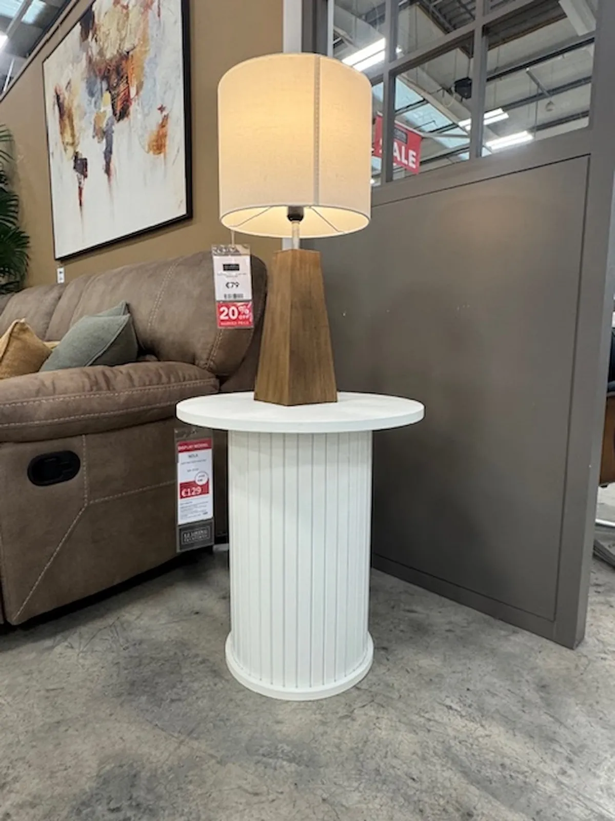 Nola White Oak Lamp Table (Tullamore Floor Model)