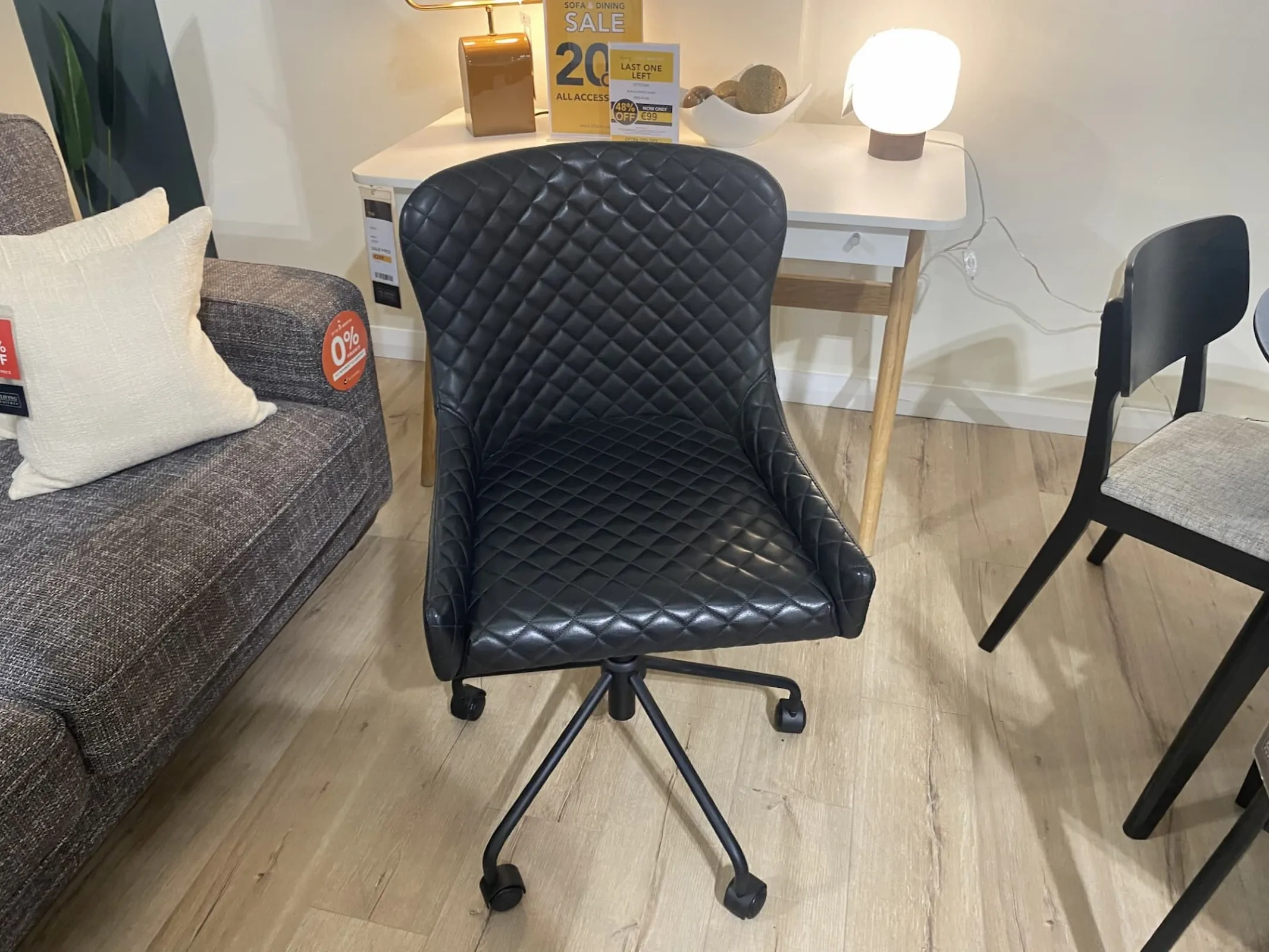 Ottowa Office Chair Black PU (Clonmel Floor Model)