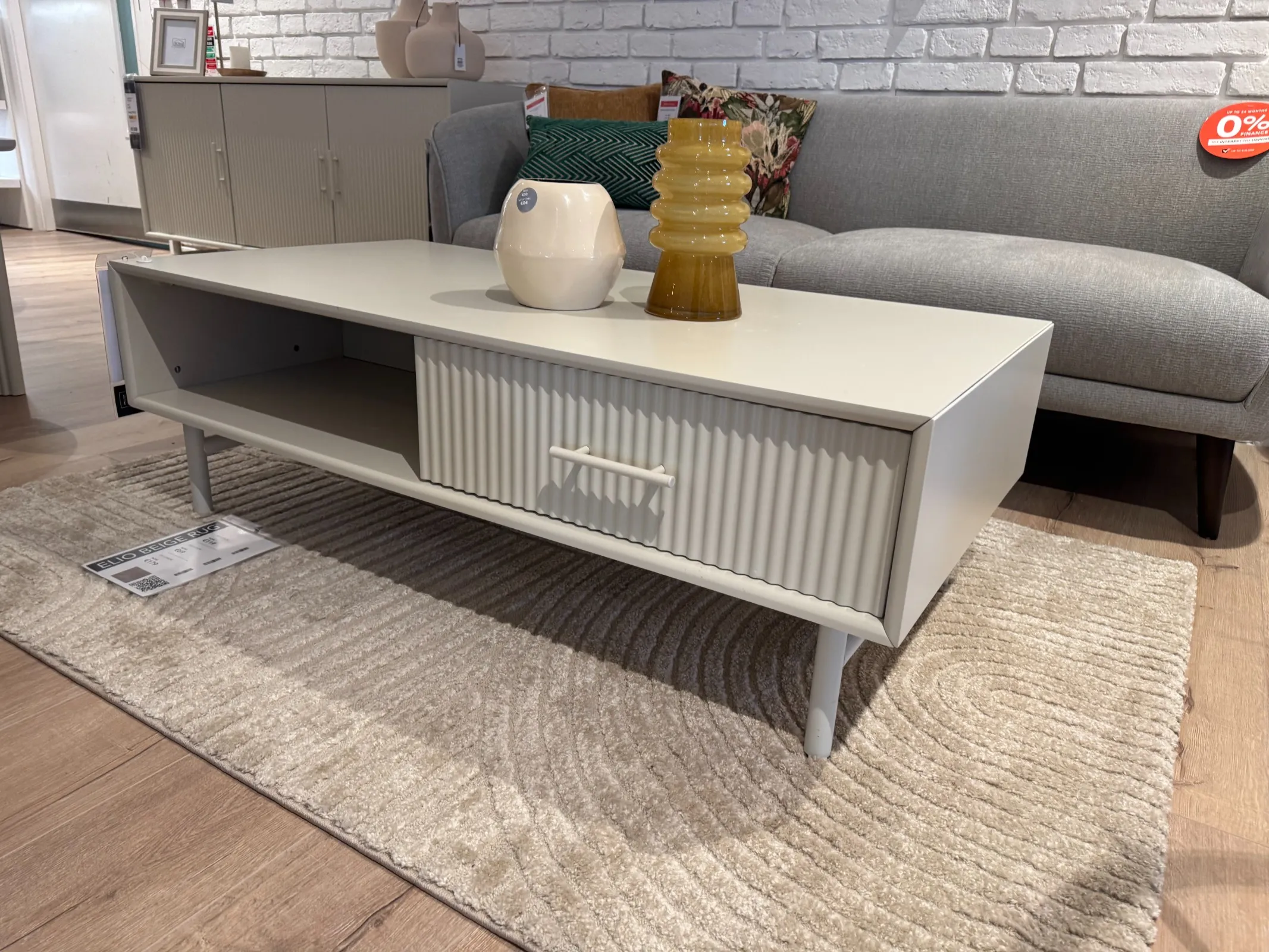 Palma 1 Drawer Off White Coffee Table (Tallaght Floor Model)