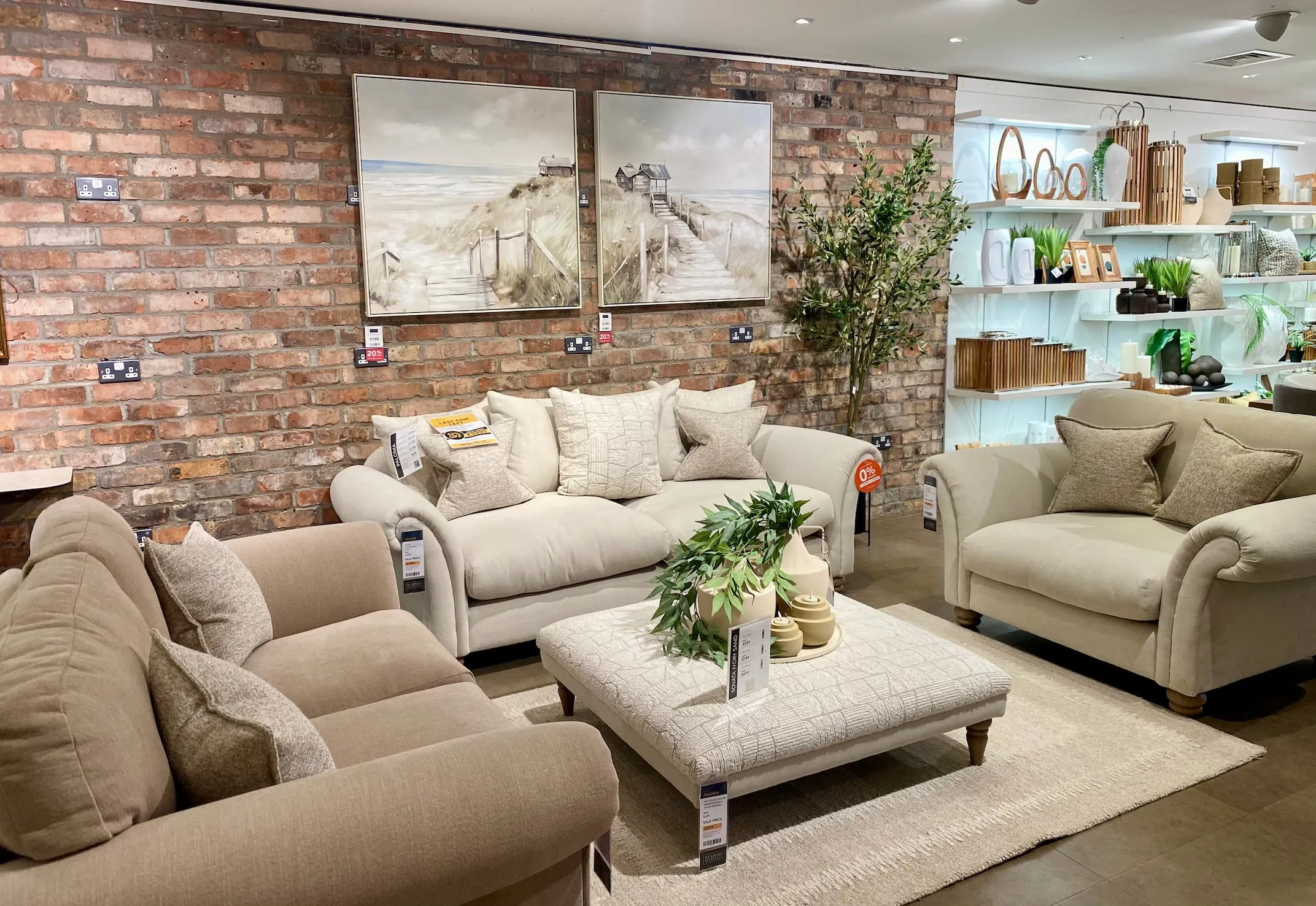 Paloma Cudder Highback Fibre, Large Pillowback Sofa, Footstool, Medium Highback Foam Sofa (Fonthill Floor Model)