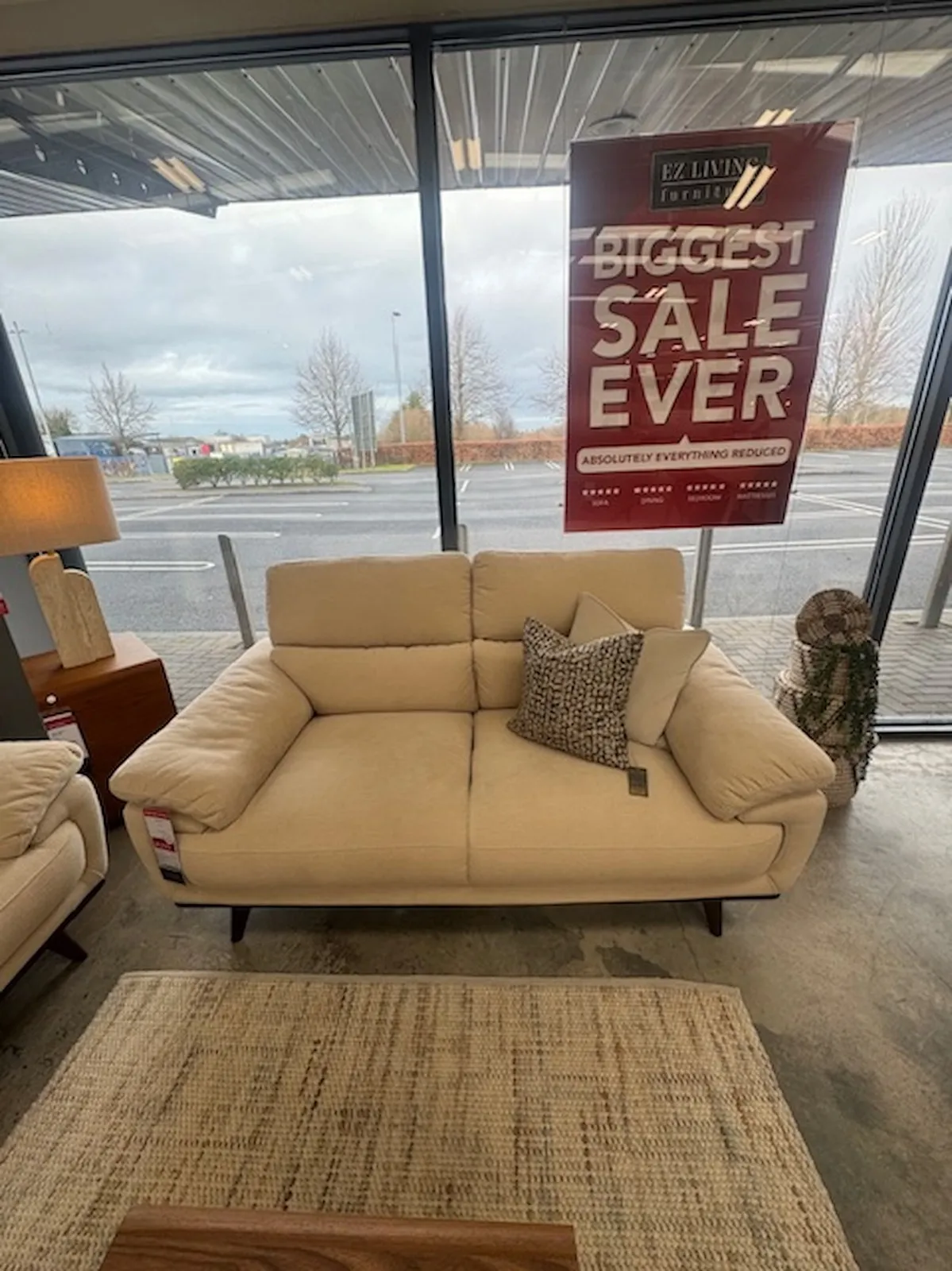 Pippa Cream 2 Seater Sofa (Tullamore Floor Model)