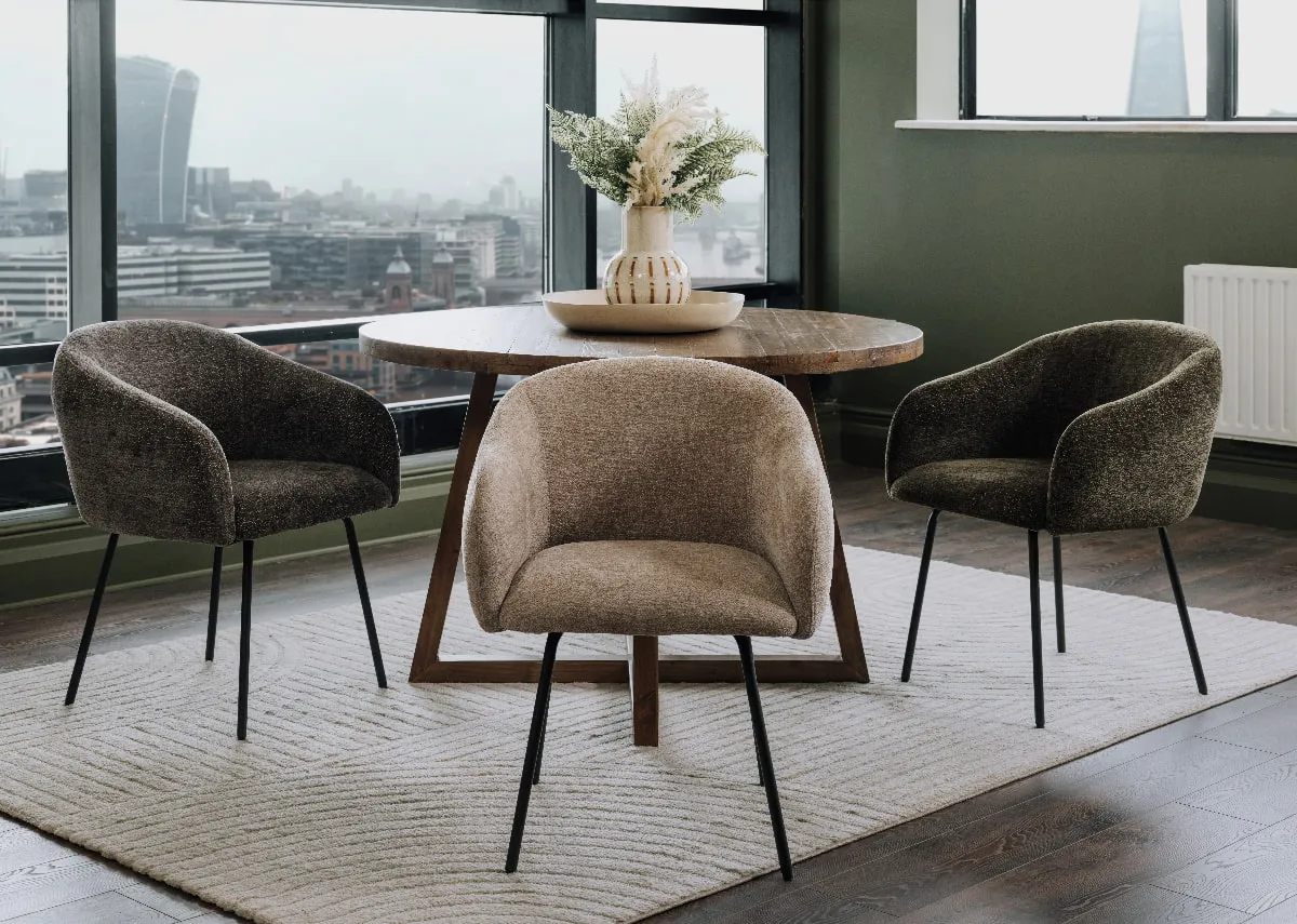 Beige Fabric Dining Chair - Rotterdam