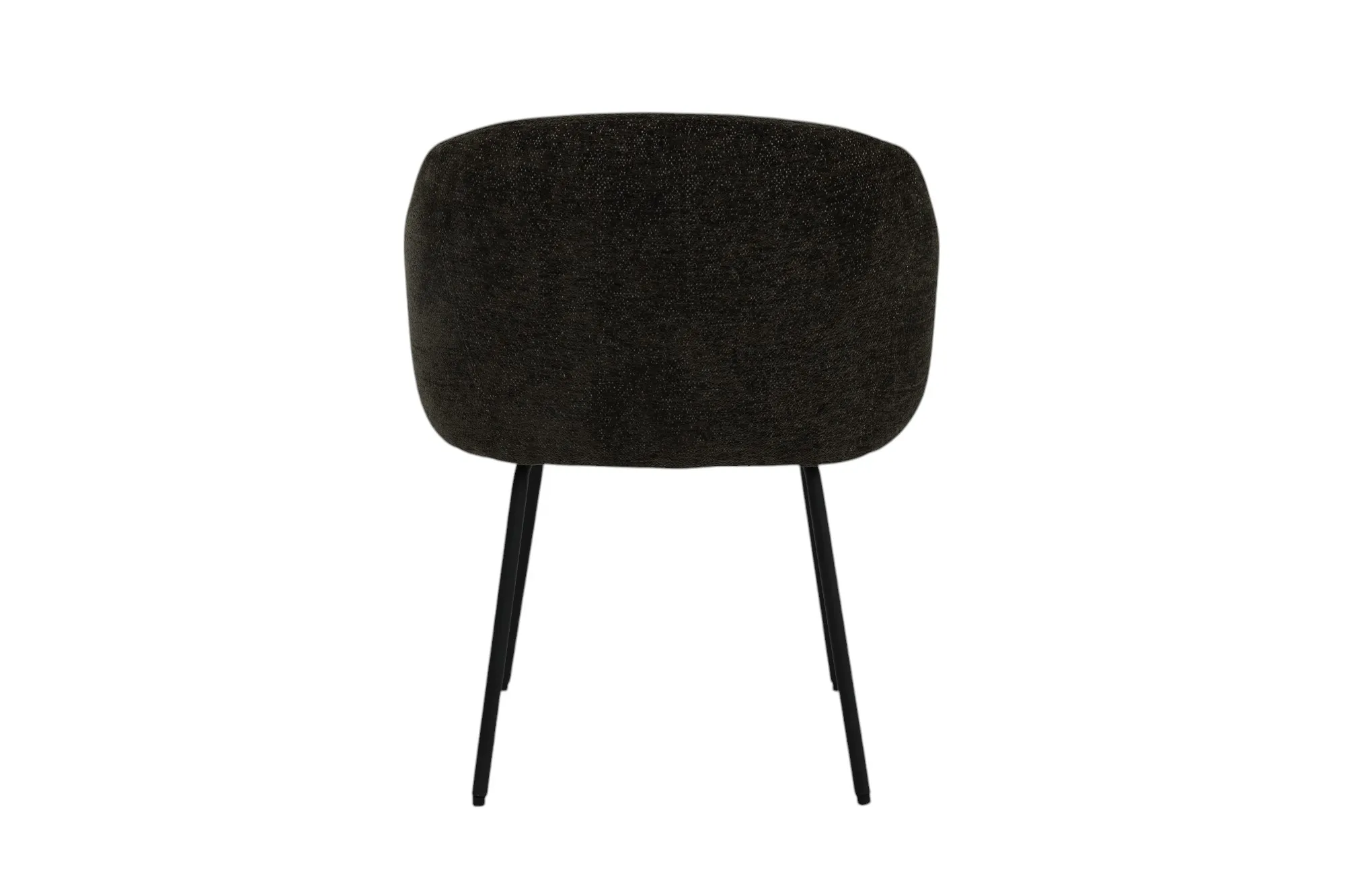 A green fabric dining chair from EZ Livings Rotterdam range.Back view