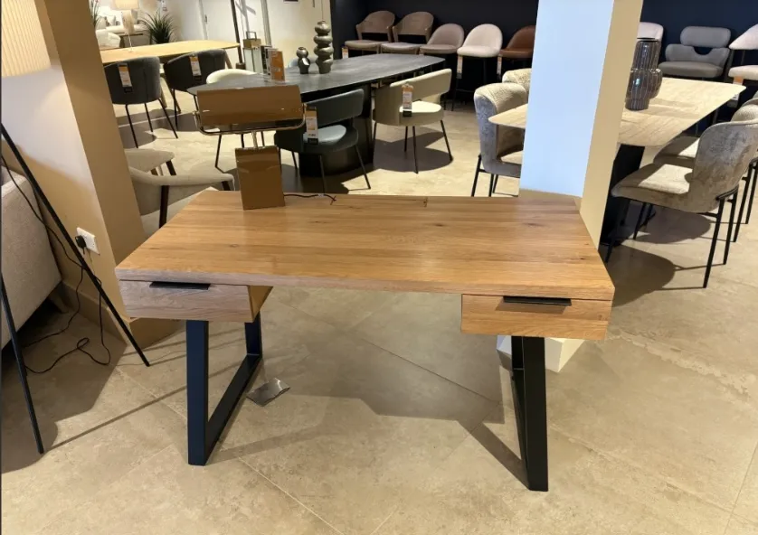 Renvyle 2 Drawer Oak Writing Desk (Cavan Floor Model)