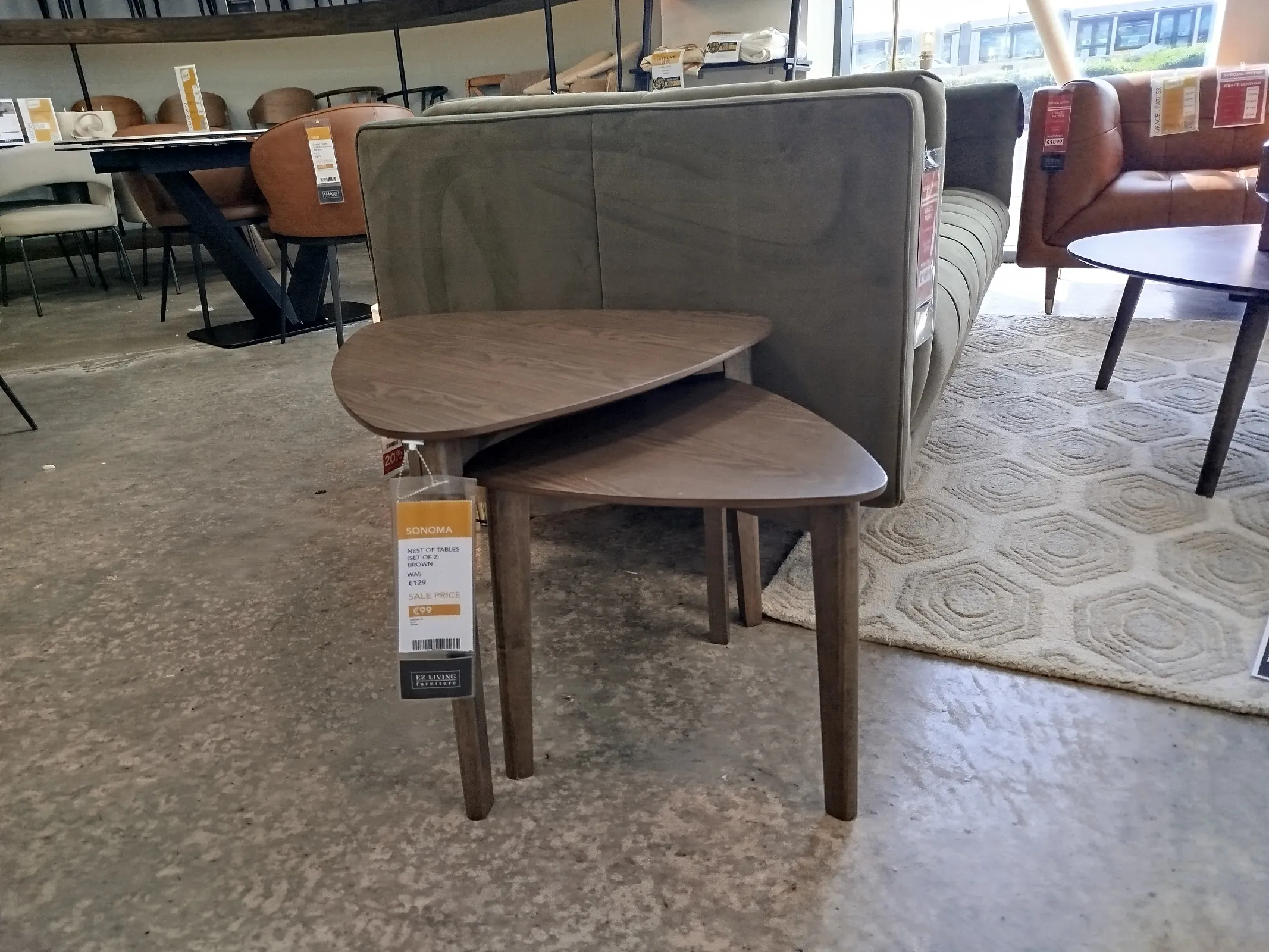 Sonoma Nest of 2 Black Wood Tables (Naas Road Floor Model)