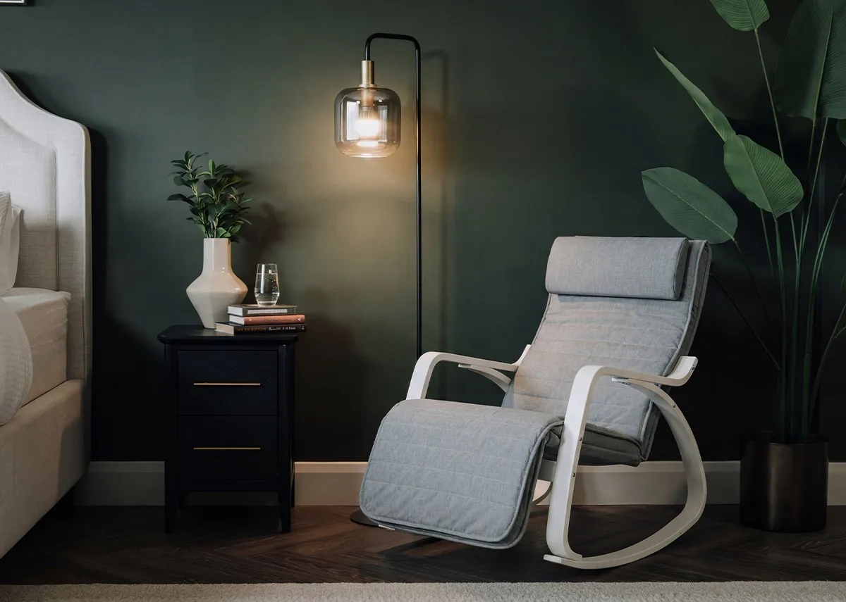 Light Grey Rocking Chair - Silver Sway