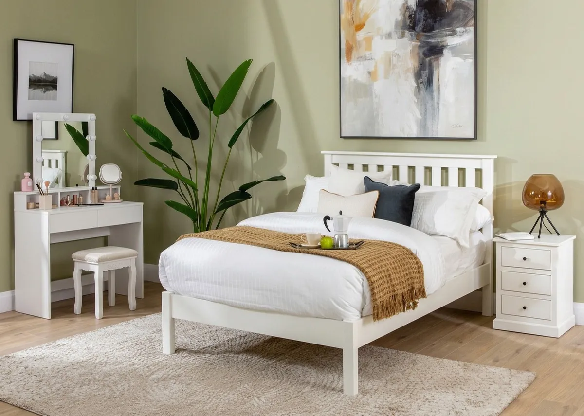 White Dressing Table with Mirror- Tala