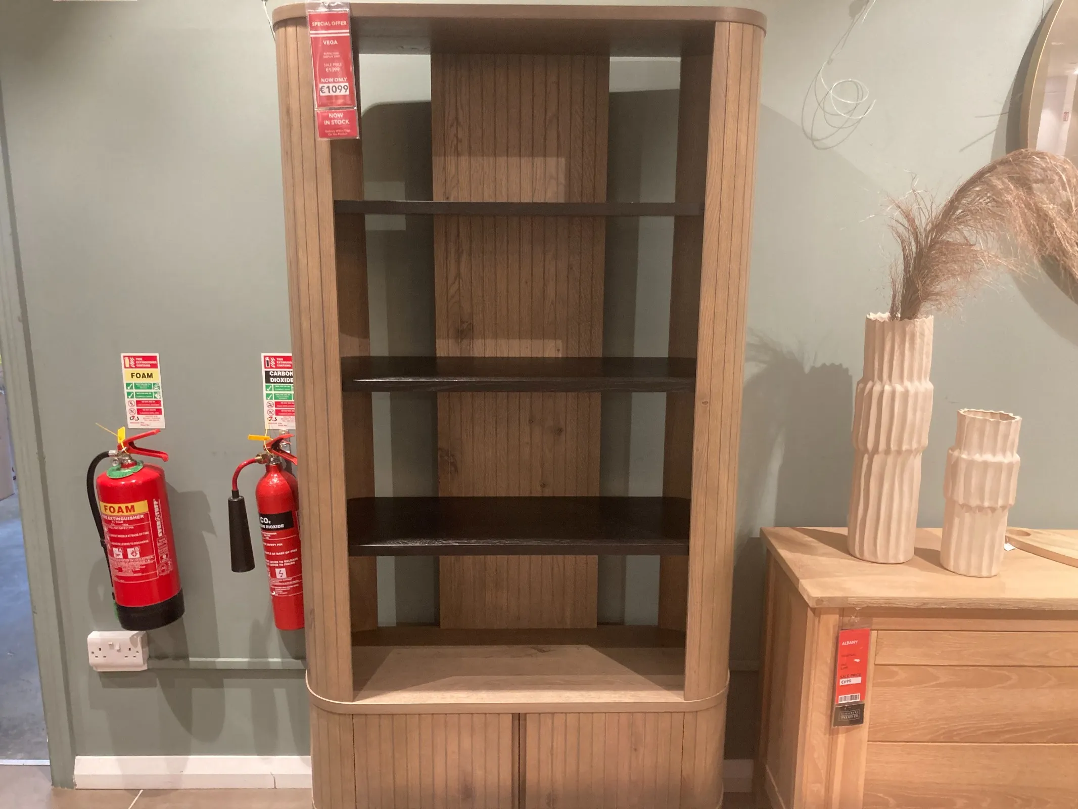 Vega 2 Door Grey Oak Display Unit (Clonmel Floor Model)