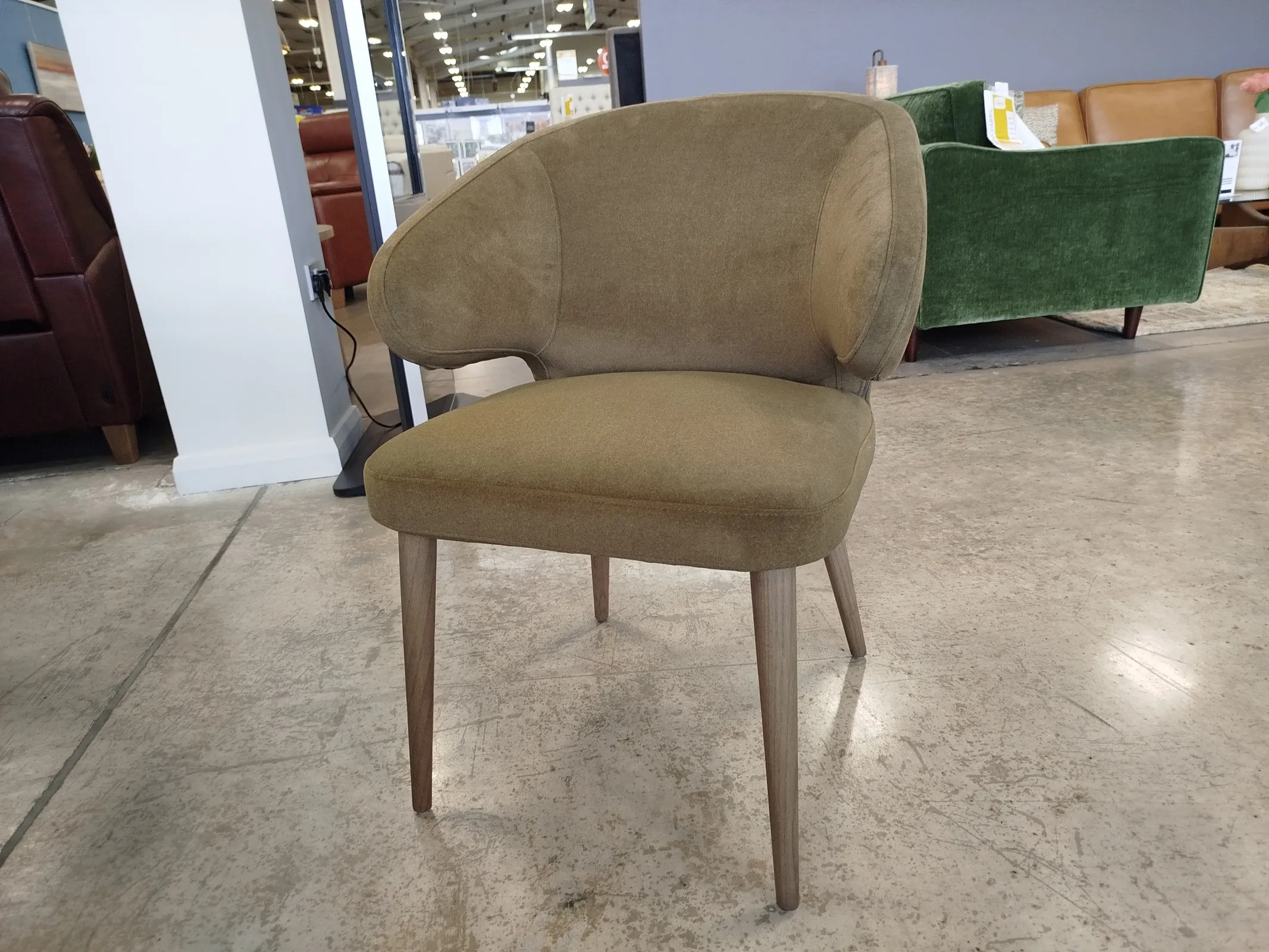 Victor Green Fabric Dining Chair with Grey leg (Naas Road Floor Model)