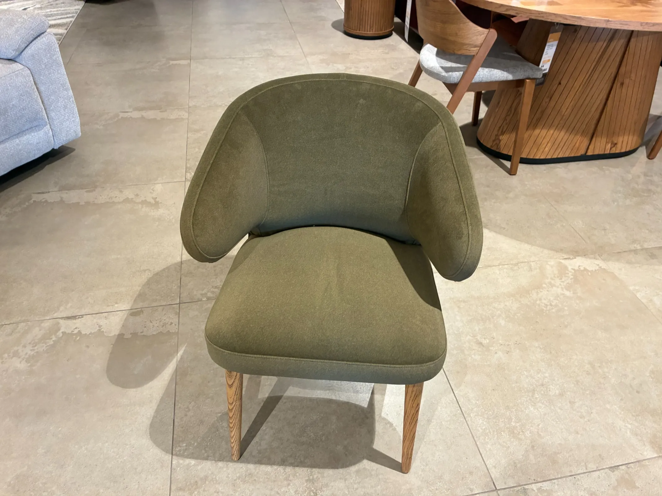 Victor Grey Fabric Dining Chair with Grey leg (Carlow Floor Model)