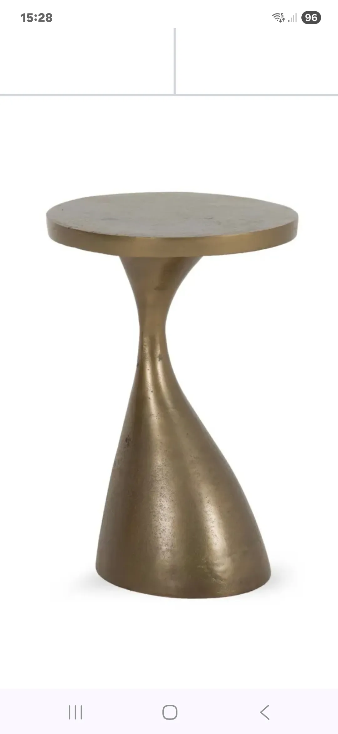 Brass Round Side Table - Bulan