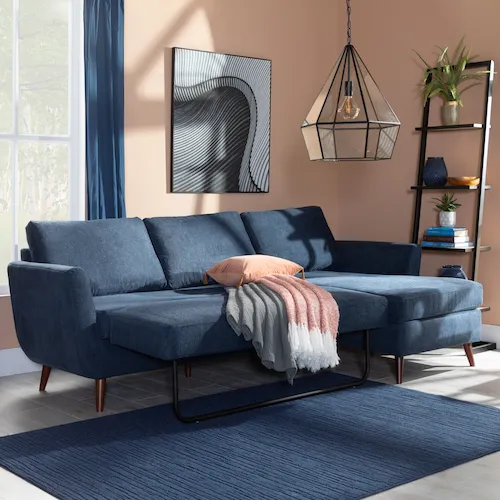 Sasha 3 seater sofa bed LAF chaise from EZ Living Furniture.