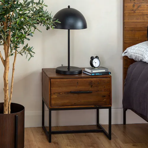 Chicago dark brown bedside locker from EZ Living Furniture.
