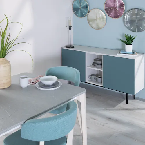Made 2 door blue sideboard from EZ Living Furniture.