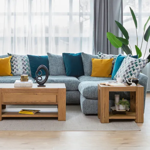 Santiago LAF fabric corner sofa from EZ Living Furniture