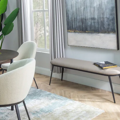 Gain Taupe Dining Bench from EZ Living Furniture.