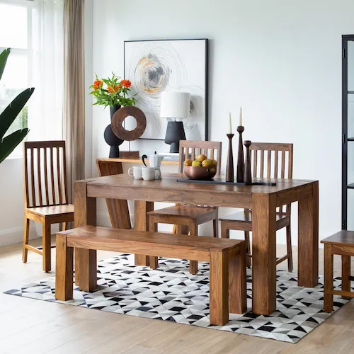 India dining bench from EZ Living Furniture.