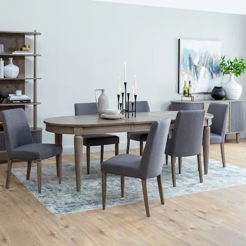 Monroe Ash Dining Table and dining chairs from EZ Living Furniture.