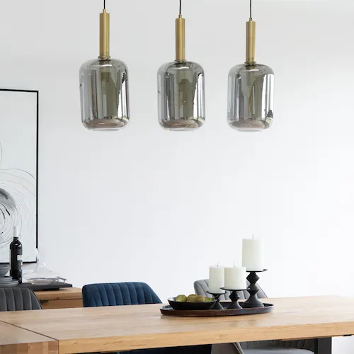 Lekar Smoked Glass Ceiling Light from EZ Living Furniture.