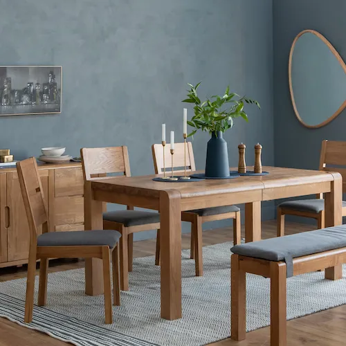 Milton Oak Extendable Dining Table from EZ Living Furniture.