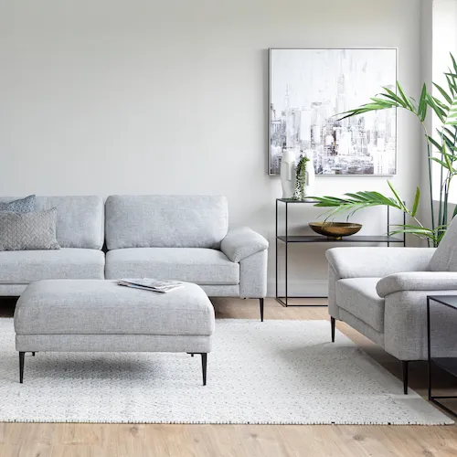 Boyne sofa, armchair and footstool from EZ Living Furniture.