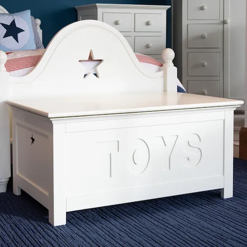 Lilly Ivory/White Toy Box from EZ Living Furniture.
