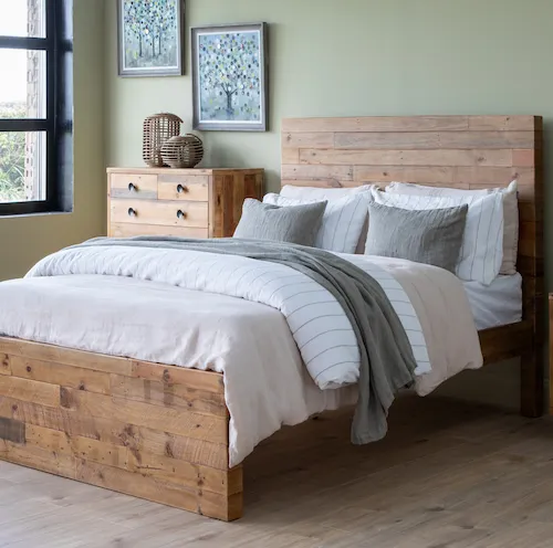 San Francisco Reclaimed Pine Bed Frame from EZ Living Furniture.