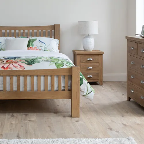Barna wooden bed frame from EZ Living Furniture.