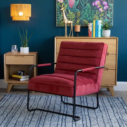 Dante red lounge chair from EZ Living Furniture.
