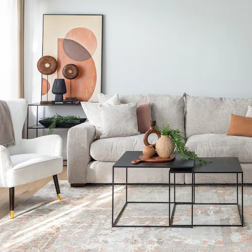 Aurora Sofa representing Japandi interior decor from EZ Living Furniture.