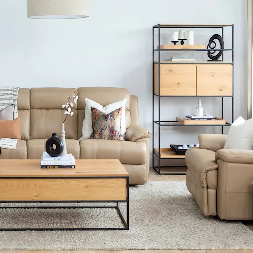 Embrace leather reclining sofa from EZ Living Furniture.