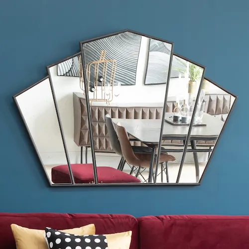 Tamara Black Panel Wall Mirror from EZ Living Furniture.