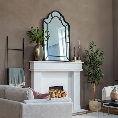 Black Arch Panel Hyde Mirror from EZ Living Furniture.