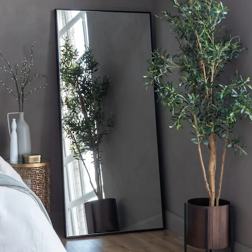 Averill large dark brown rectangular mirror from EZ Living Furniture.