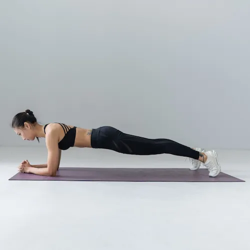 Woman in yoga pose.