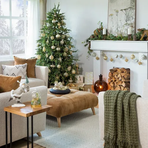 Christmas scene with throw from EZ Living Furniture.