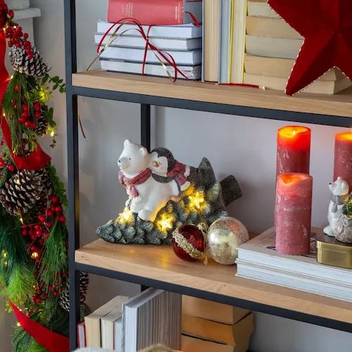 Polar bear and penguin light up figurine from EZ Living Furniture.
