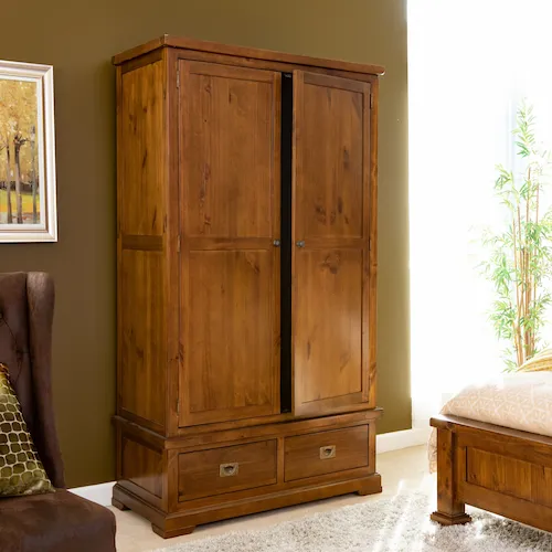 Aisling solid two door two drawer pine wardrobe from EZ Living Furniture.