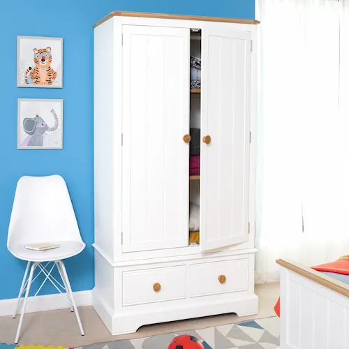 Dreams White & Oak Wardrobe from EZ Living Furniture.