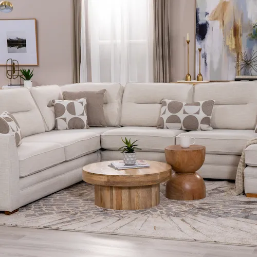 Natural Low Round Coffee Table from EZ Living Furniture.