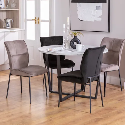 Kora Round Marble Dining Table from EZ Living Furniture.