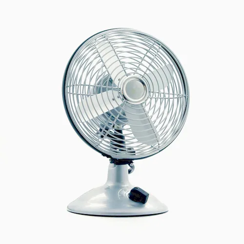 Black portable fan 