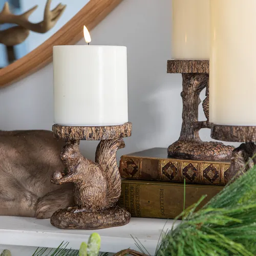 Squirrel Woodland Christmas Candle Holder from EZ Living Furniture.