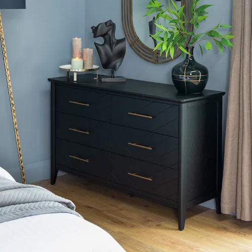 Chevron black herringbone dresser from EZ Living Furniture.