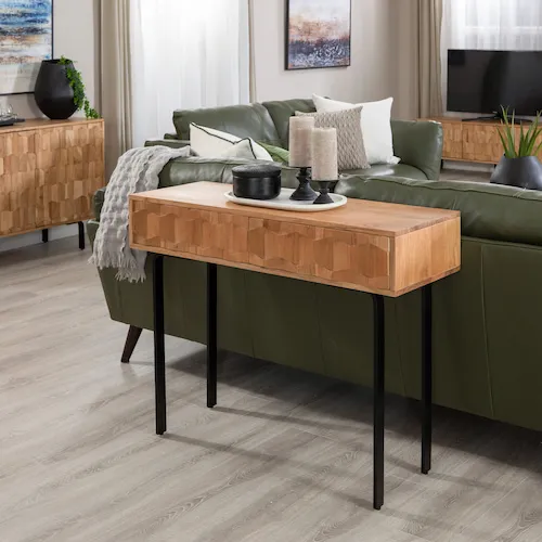 Santiago 2 Drawer Acacia Console Table from EZ Living Furniture.