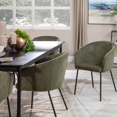 Easton Green Fabric Dining Chair from EZ Living Furniture.